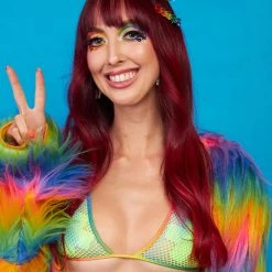 Roma Happy Pride Mesh Triangle Top