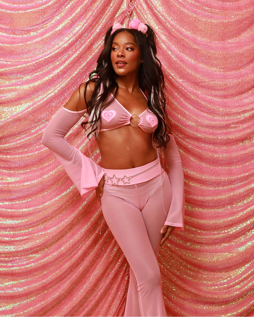 OhYes Sweet Thing High Waist Mesh Bell Bottoms 16 OhYes Sweet Thing High Waist Mesh Bell Bottoms