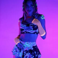 Day G Clothing Liquid Tripp Mini Skater Skirt