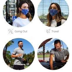 INTO THE AM Rainbow Tie-Dye Face Mask