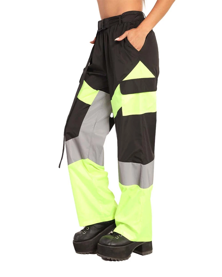 Hot & Delicious Black Bead Neon Frenzy Speed Clasp Reflective Pants New Arrivals 3 Hot & Delicious Black Bead Neon Frenzy Speed Clasp Reflective Pants New Arrivals