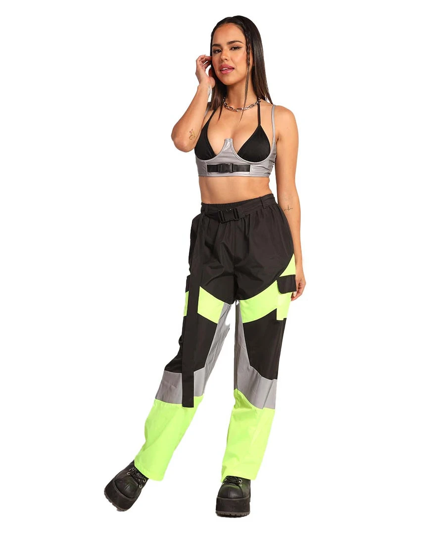 Hot & Delicious Black Bead Neon Frenzy Speed Clasp Reflective Pants New Arrivals 4 Hot & Delicious Black Bead Neon Frenzy Speed Clasp Reflective Pants New Arrivals