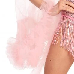 Hot & Delicious Black Bead Dream Of Me V-Neck Mesh Kimono Clothing