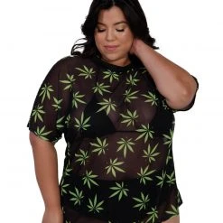 OhYes 420 Hunni Weed Mesh Oversized Tee