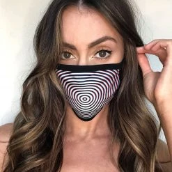 INTO THE AM Optical Illusion Face Mask Masks & Bandanas 8 INTO THE AM Optical Illusion Face Mask Masks & Bandanas