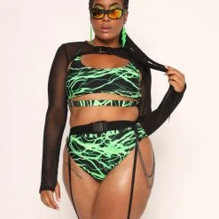 Dippin Daisies Lightning Speed Neon Hi-Cut Bottoms 35 Dippin Daisies Lightning Speed Neon Hi-Cut Bottoms