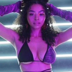 Day G Tops Break The Matrix Splice Wrap Around Bikini Top
