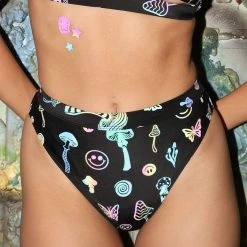 Dippin Daisies New Arrivals Wild Dimension Rainbow Reflective Hi Cut Bottoms