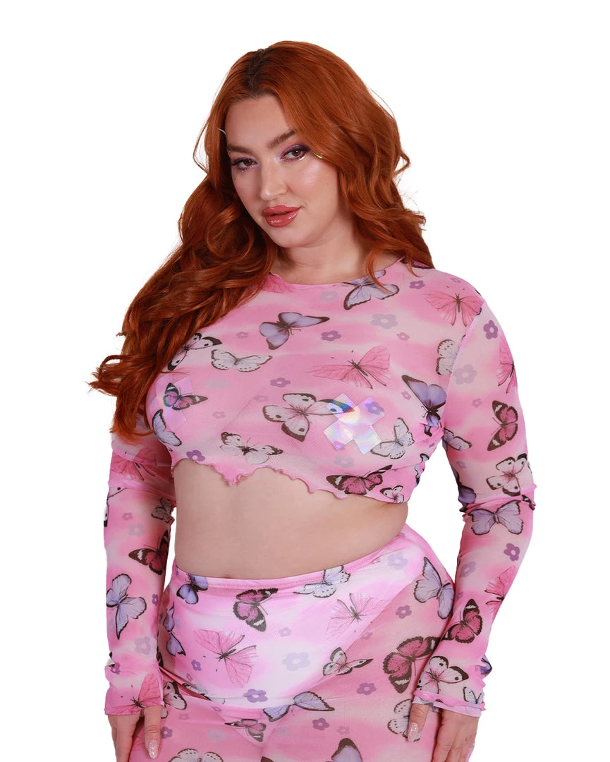 Cherry Mellow, Inc. A Beautiful Fleeting Moment Mesh Long Sleeve Top 7 Cherry Mellow, Inc. A Beautiful Fleeting Moment Mesh Long Sleeve Top