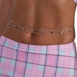 Fame Accessories A Flutter Of Butterflies Layered Belly Chain