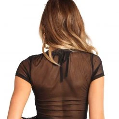 Clara Story Abducted Cropped Mesh Tee