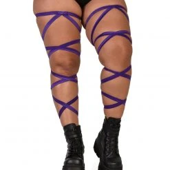 Andrew - Agent Pair Of Non-Slip Purple Leg Wraps 7 Andrew - Agent Pair Of Non-Slip Purple Leg Wraps