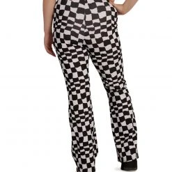 Cherry Mellow, Inc. Clothing Ahead Of The Game Checkered Bell Bottoms