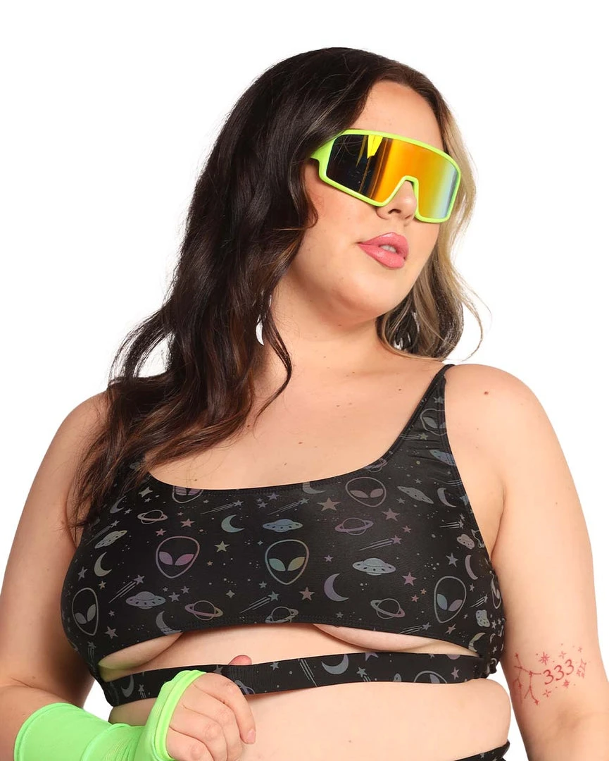 Dippin Daisies New Arrivals Alien Alert Reflective Underboob Top 8 Dippin Daisies New Arrivals Alien Alert Reflective Underboob Top