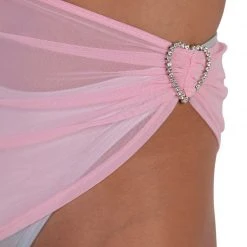 OhYes Bottoms Alluring Charm Asymmetrical Mesh Mini Skirt