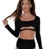 Day G Always Sleek Underboob Long Sleeve Top