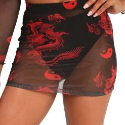 Rock & Rose Animal Instinct Mesh Mini Skirt