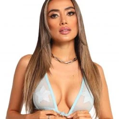 OhYes New Arrivals Bewitching Star Mesh Halter Top