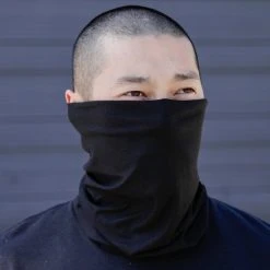 INTO THE AM Masks & Bandanas Black Seamless Mask Bandana