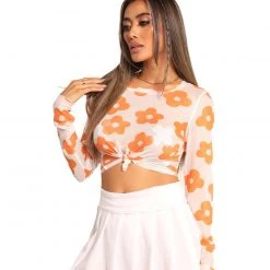 Pretty Garbage Clothing Bloom Again Long Sleeve Top