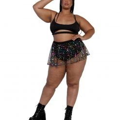 OhYes New Arrivals Star Bright Mesh Mini Skirt