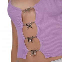 IMModel Collection, Inc. Tops Butterfly Dreams Open Front Tank Top