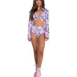 Cherry Mellow, Inc. Clothing Butterfly Groove High Waisted Booty Shorts