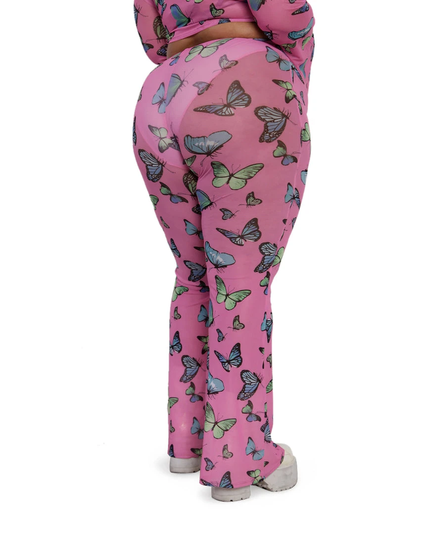 Cherry Mellow, Inc. Butterfly Groove Mesh Bell Bottoms 11 Cherry Mellow, Inc. Butterfly Groove Mesh Bell Bottoms