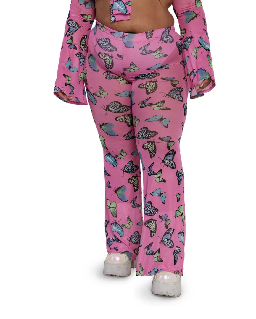 Cherry Mellow, Inc. Butterfly Groove Mesh Bell Bottoms 7 Cherry Mellow, Inc. Butterfly Groove Mesh Bell Bottoms