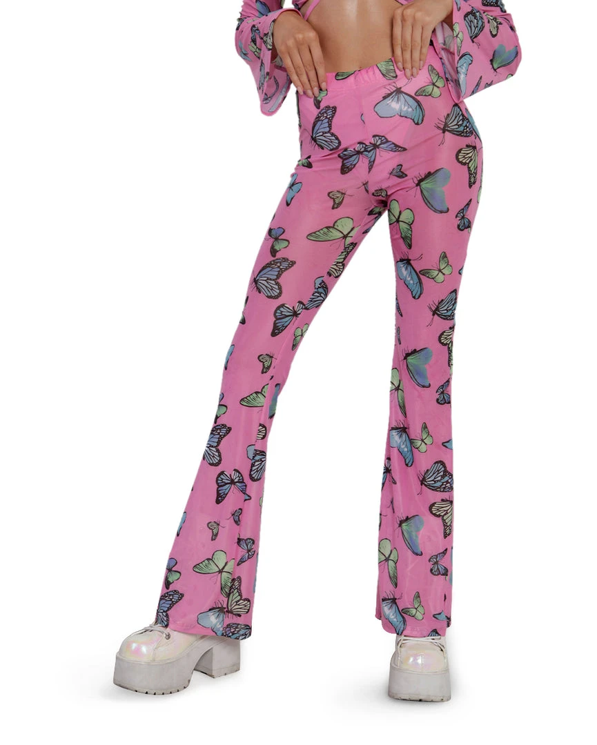 Cherry Mellow, Inc. Butterfly Groove Mesh Bell Bottoms 1 Cherry Mellow, Inc. Butterfly Groove Mesh Bell Bottoms