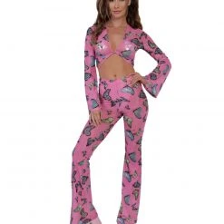 Cherry Mellow, Inc. Tops Butterfly Groove Mesh Front Tie Crop Top