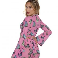 Cherry Mellow, Inc. Tops Butterfly Groove Mesh Front Tie Crop Top