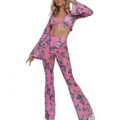 Cherry Mellow, Inc. Butterfly Groove Mesh Bell Bottoms 13 Cherry Mellow, Inc. Butterfly Groove Mesh Bell Bottoms