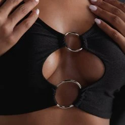 OhYes Tops Certified Baddie O-Ring Crop Top