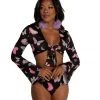 Cherry Mellow, Inc. Clothing Cloudy Butterfly Dreamz Tie-Front Long Sleeve Top