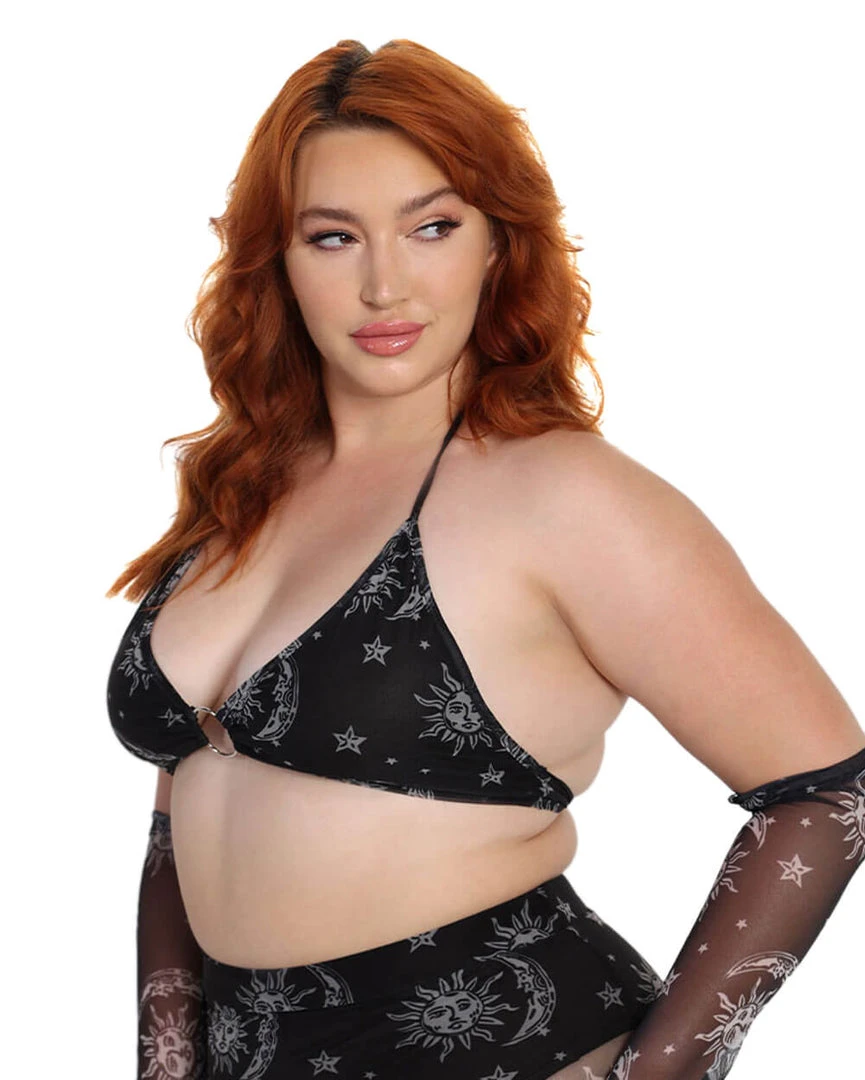 OhYes Celestial Cutie Mesh O-Ring Crop Top Clothing 9 OhYes Celestial Cutie Mesh O-Ring Crop Top Clothing