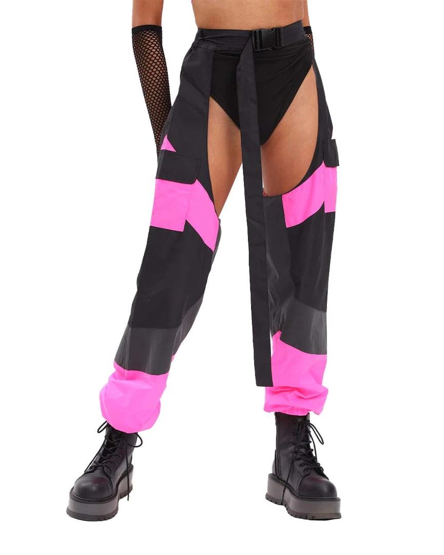 Hot & Delicious Black Bead Cue The Applause Speed Clasp Chaps 2 Hot & Delicious Black Bead Cue The Applause Speed Clasp Chaps