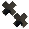 Trending Now Neva Nude Black Vinyl Cross Pasties