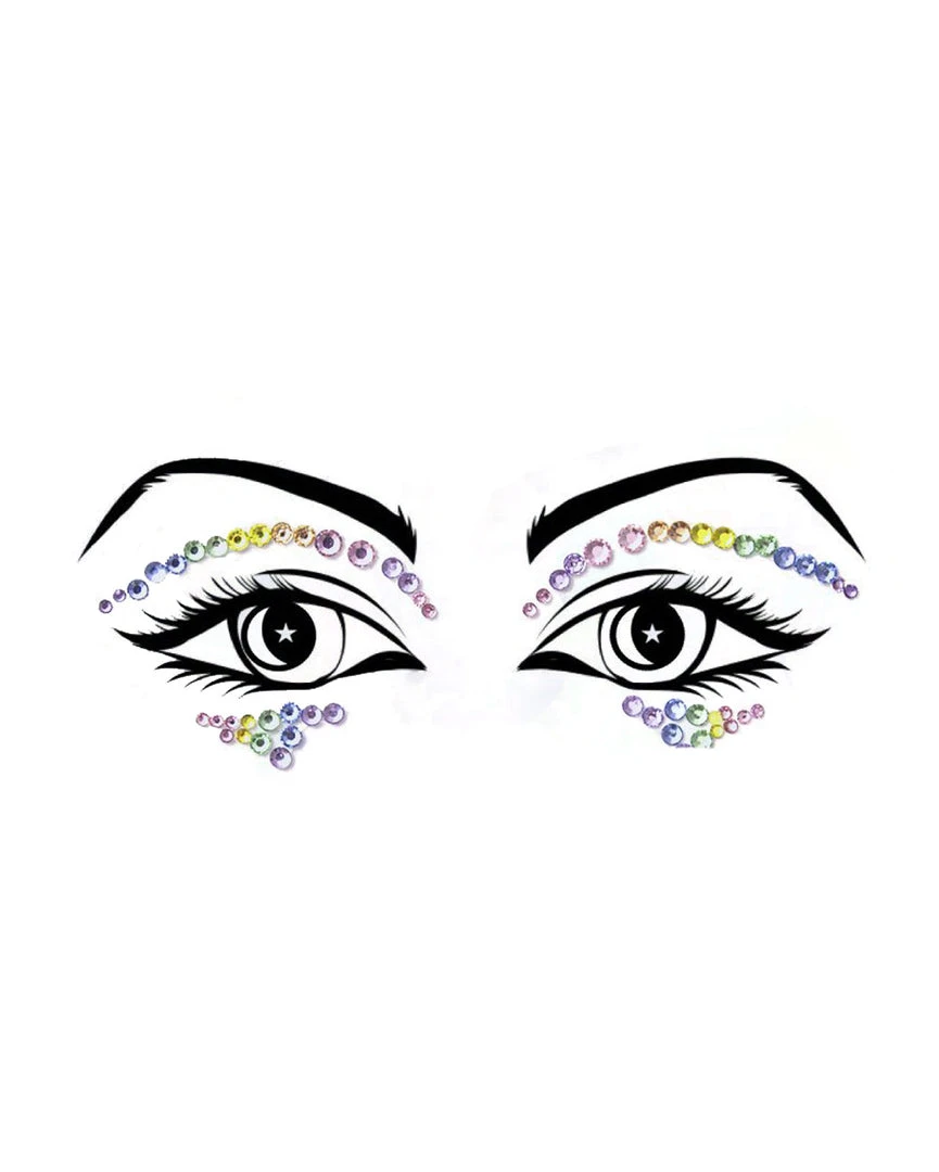 Lunautics Day Dream Pastel Rainbow Face Jewel Accessories 1 Lunautics Day Dream Pastel Rainbow Face Jewel Accessories