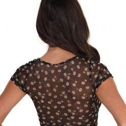 One By One Apparel Tops Dazed Daisies Mesh Crop Top 5 One By One Apparel Tops Dazed Daisies Mesh Crop Top