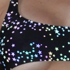 Dippin Daisies Dazzling Stars Reflective Underboob Top Clothing