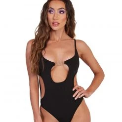 OhYes Deep Secret O-Ring Cutout Bodysuit Clothing