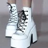 Shoes Demonia High Gloss Reflective Platforms