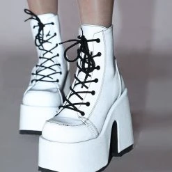 Shoes Demonia High Gloss Reflective Platforms