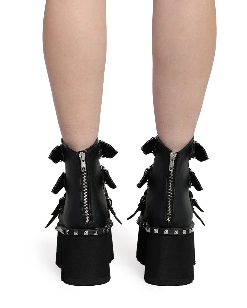 Shoes Demonia Back To Black Metal-Studded Ankle Boots 4 Shoes Demonia Back To Black Metal-Studded Ankle Boots