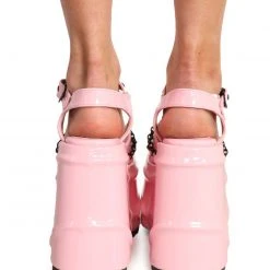 Demonia Drive Me Crazy Wedge Sandals Shoes