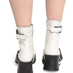 Demonia Hands Up Chunky Heel Ankle Boots