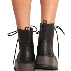 Shoes Demonia Mystery Solved Lace-Up Boots