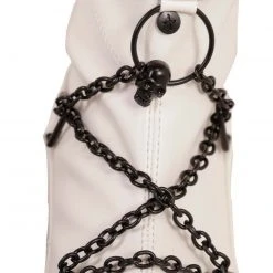 Demonia No Trespassing Metal Chain Platform Boots Shoes