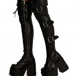 Demonia Power Move Thigh-High Boots
